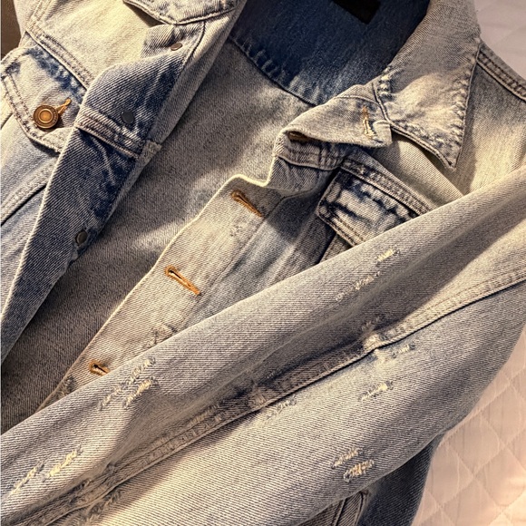 Saint Laurent Acid Washed Distressed Jean Jacket - Picture 4 of 7
